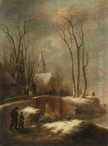 Winterlandschaft by Nicolaes Molenaer
