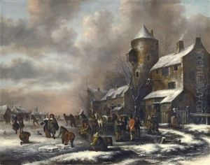 Winterlandschaft by Nicolaes Molenaer