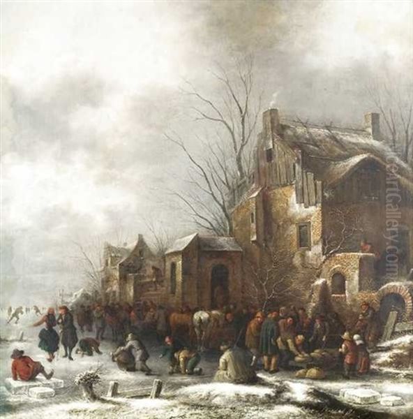 Patineurs A L'entree D'un Village - view 1