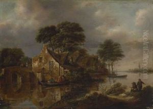 Hollandisches Dorf Am Fluss
