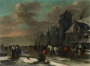 Winterlandschaft by Nicolaes Molenaer