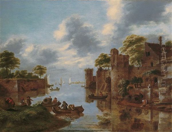 Kanallandschaft Mit Uferbefestigung - view 1