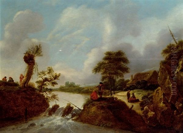 Fluslandschaft Mit Rastenden - view 1