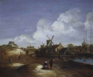 Landschaft Mit Windmuhlen by Nicolaes Molenaer