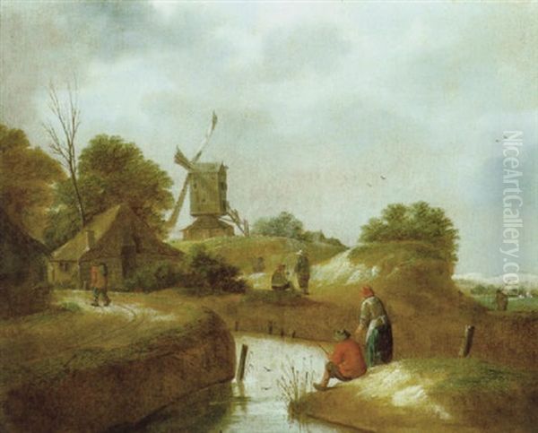 Windmuhle In Einer Landschaft - view 1