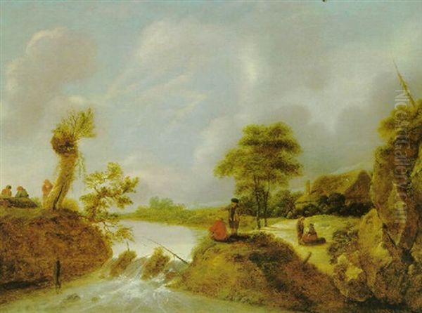 Fluslandschaft Mit Rastenden - view 1