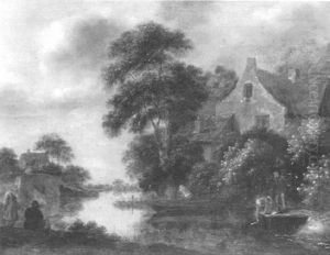Fluslandschaft Mit Anglern by Nicolaes Molenaer