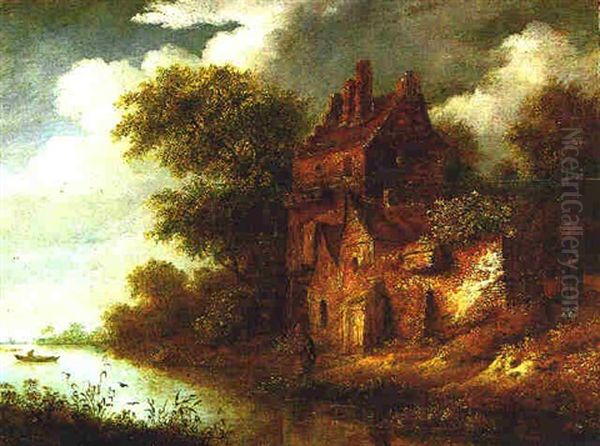 River Landscape With Figures - view 1