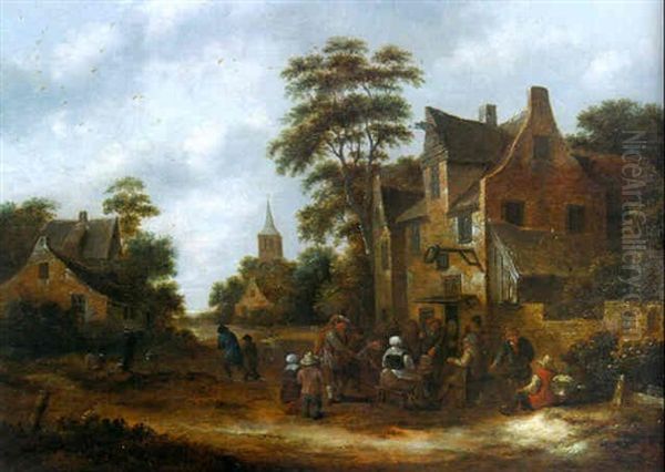 Boors With A Fortune Teller Outside A Village Inn - view 1