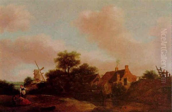 Landschaft Mit Bauern Und Windmuhle - view 1