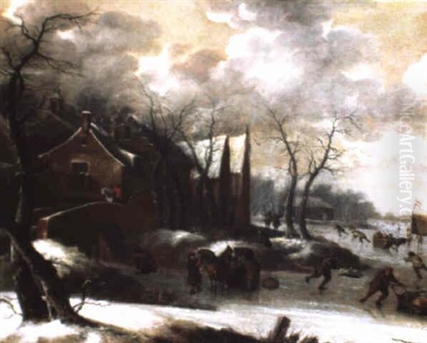 Patineurs En Hiver - view 1