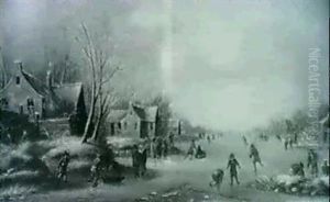 Winter Landscape by Nicolaes Molenaer