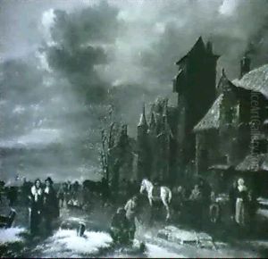 Winterlandschaft by Nicolaes Molenaer