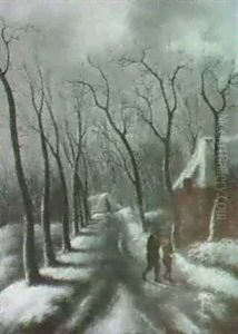 Winterlandschaft by Nicolaes Molenaer