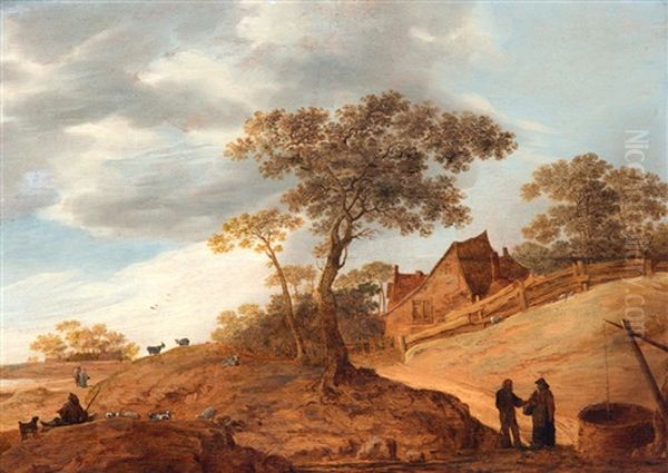 Heuvellandschap Met Herders En Vee - view 1
