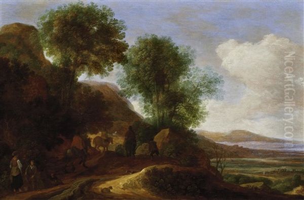 Weite Landschaft Mit Reisenden - view 1