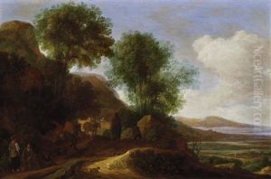 Weite Landschaft Mit Reisenden by Pieter De Molijn