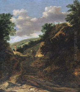 Dunenweg Mit Fuhrwerk Dunenweg Mit Fuhrwerk