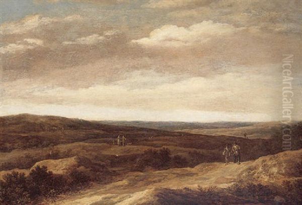 An Extensive Landscape With Travellers - view 1