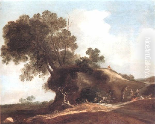 Family Resting In A Wooded Dune Landscape - view 1