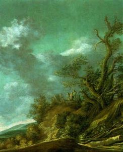 A Dune Landscape With Figures by Pieter De Molijn