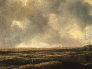 Dunenlandschaft Mit Rastendem Wanderer by Pieter De Molijn