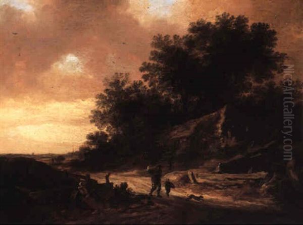 Landscape With A Country Road By A Cottage - view 1