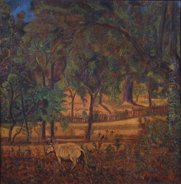 Paesaggio Con Bovino - view 1