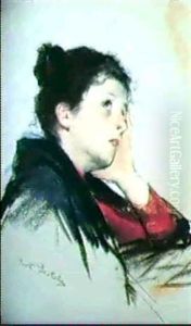 Ritratto Femminile by Oreste Da Molin