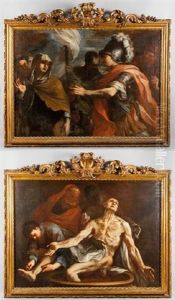 La Clemenza Di Scipione; La Morte Di Seneca by Antonio Molinari