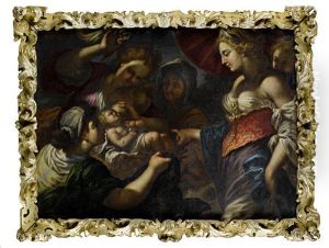Abraham And The Three Angels (+ The Finding Of Moses; Pair) by Antonio Molinari