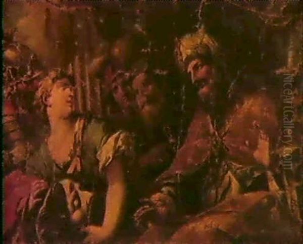 David With The Head Of Goliath Before Saul - view 1