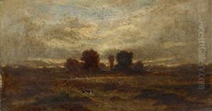Scene De Chasse A Courre by Auguste De Molins