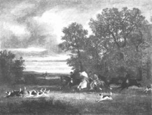 Chasse A Courre by Auguste De Molins