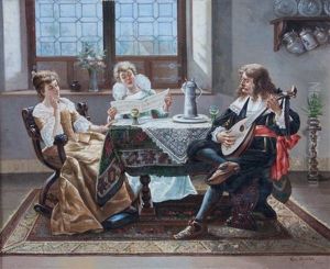 A Musical Interlude by Josef Johann Molitor von Muehlfeld