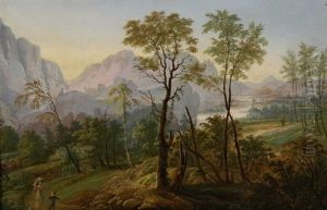 Flusstal Bei Morgendammerung