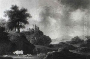 Ideale Landschaft Mit Figurlicher Staffage