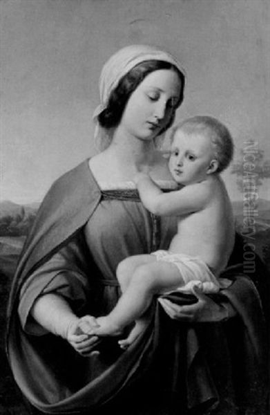 Madonna Mit Kind Vor Landschaft - view 1