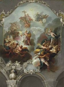 Modello For A Ceiling Painting: Lucifer And The Rebel Angels Cast Out Of Heaven Modello For A Ceiling Painting: Lucifer And The Rebel Angels Cast Out Of Heaven