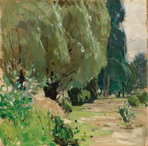 Park Landscape With Glade (alluvial Woodland At The Prater) by Carl Moll