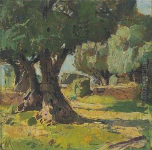Olivengarten, Provence by Carl Moll