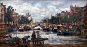 Wijnhaven In Rotterdam Met Het Witte Huis En De Vier Leeuwenbrug