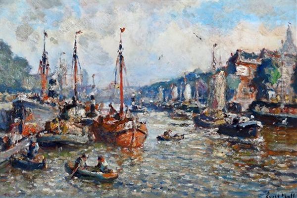 Bedrijvigheid In De Haven - view 1