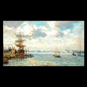 Ships Heading Into Harbor by Evert Moll