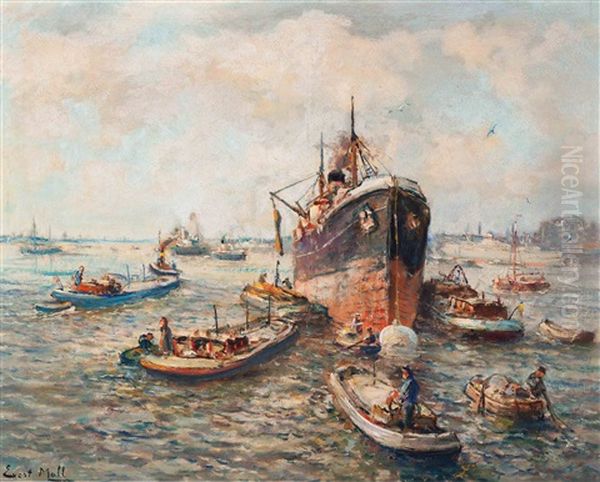 Activity In The Rotterdam Harbour - view 1