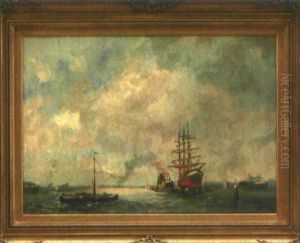 Hafenansicht Mit Schiffen by Evert Moll