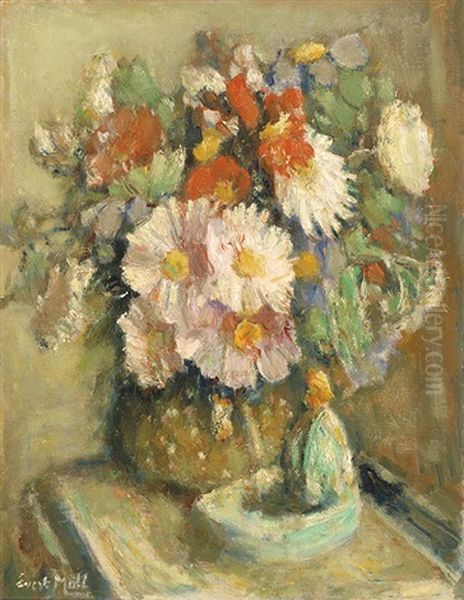 Still Life Of Flowers (+ View Of A Forest With A Stream, Lrgr; 2 Works) - view 1