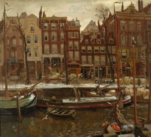 A Busy Rotterdam Canal