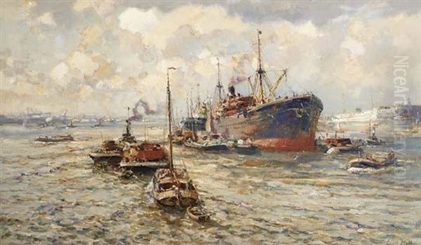 A Rotterdam Harbour Scene - view 1