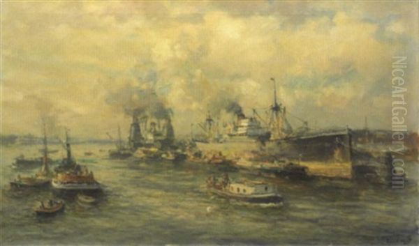 Cargos Dans Un Port - view 1